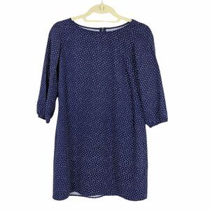 𝅺old Navy Long Sleeve Navy Blue Print Mini Dress XS